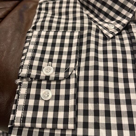 Chef works women’s xs  new with tags long sleeve gingham. - Picture 2 of 4